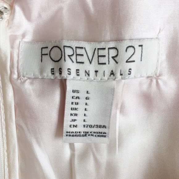 F21 | Pink & White Cabana Stripe Tea Dress L - Picture 4 of 5
